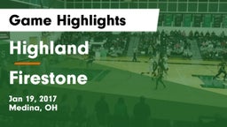 Highland  vs Firestone  Game Highlights - Jan 19, 2017