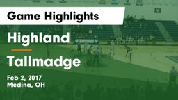Highland  vs Tallmadge  Game Highlights - Feb 2, 2017