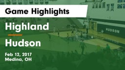 Highland  vs Hudson  Game Highlights - Feb 12, 2017