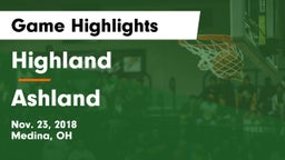 Highland  vs Ashland  Game Highlights - Nov. 23, 2018