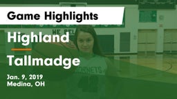 Highland  vs Tallmadge  Game Highlights - Jan. 9, 2019