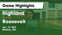 Highland  vs Roosevelt  Game Highlights - Jan. 12, 2019
