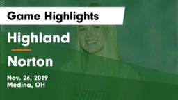 Highland  vs Norton  Game Highlights - Nov. 26, 2019