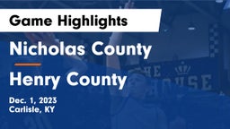 Nicholas County  vs Henry County  Game Highlights - Dec. 1, 2023
