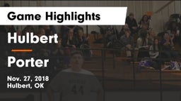 Hulbert  vs Porter  Game Highlights - Nov. 27, 2018