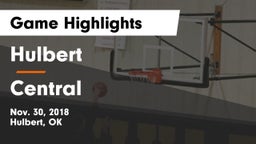 Hulbert  vs Central Game Highlights - Nov. 30, 2018