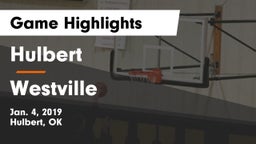 Hulbert  vs Westville  Game Highlights - Jan. 4, 2019