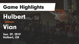 Hulbert  vs Vian  Game Highlights - Jan. 29, 2019