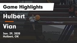 Hulbert  vs Vian  Game Highlights - Jan. 29, 2020