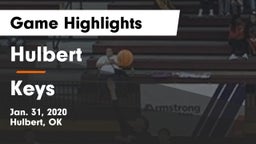 Hulbert  vs Keys  Game Highlights - Jan. 31, 2020