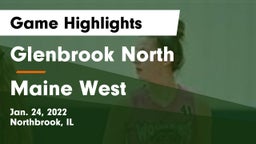 Glenbrook North  vs Maine West  Game Highlights - Jan. 24, 2022