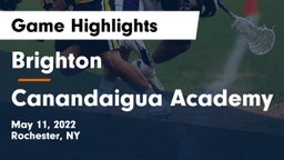 Brighton  vs Canandaigua Academy  Game Highlights - May 11, 2022