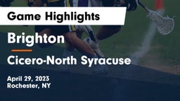 Brighton  vs Cicero-North Syracuse  Game Highlights - April 29, 2023