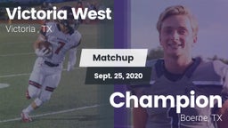 Matchup: Victoria West vs. Champion  2020