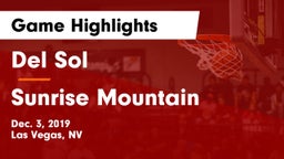 Del Sol  vs Sunrise Mountain  Game Highlights - Dec. 3, 2019