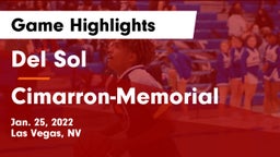 Del Sol  vs Cimarron-Memorial  Game Highlights - Jan. 25, 2022