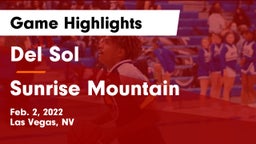 Del Sol  vs Sunrise Mountain  Game Highlights - Feb. 2, 2022