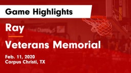 Ray  vs Veterans Memorial  Game Highlights - Feb. 11, 2020