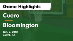 Cuero  vs Bloomington  Game Highlights - Jan. 2, 2018