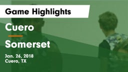 Cuero  vs Somerset  Game Highlights - Jan. 26, 2018