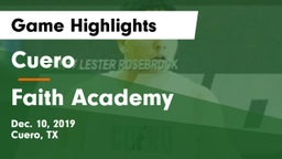 Cuero  vs Faith Academy Game Highlights - Dec. 10, 2019