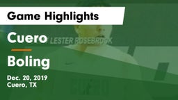 Cuero  vs Boling  Game Highlights - Dec. 20, 2019