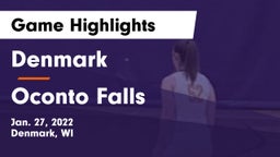 Denmark  vs Oconto Falls  Game Highlights - Jan. 27, 2022