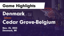 Denmark  vs Cedar Grove-Belgium  Game Highlights - Nov. 25, 2023