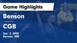 Benson  vs CGB Game Highlights - Jan. 2, 2020