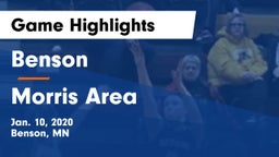 Benson  vs Morris Area Game Highlights - Jan. 10, 2020