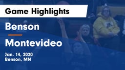 Benson  vs Montevideo  Game Highlights - Jan. 14, 2020