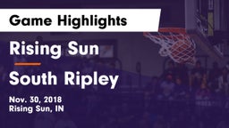 Rising Sun  vs South Ripley Game Highlights - Nov. 30, 2018