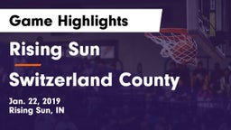 Rising Sun  vs Switzerland County  Game Highlights - Jan. 22, 2019