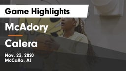 McAdory  vs Calera  Game Highlights - Nov. 23, 2020