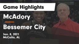 McAdory  vs Bessemer City  Game Highlights - Jan. 8, 2021