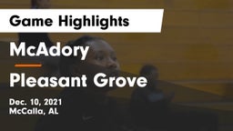 McAdory  vs Pleasant Grove  Game Highlights - Dec. 10, 2021