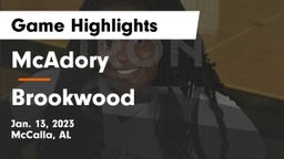 McAdory  vs Brookwood  Game Highlights - Jan. 13, 2023