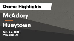 McAdory  vs Hueytown  Game Highlights - Jan. 26, 2023