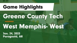 Greene County Tech  vs West Memphis- West Game Highlights - Jan. 24, 2023