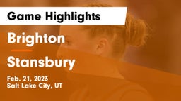 Brighton  vs Stansbury  Game Highlights - Feb. 21, 2023