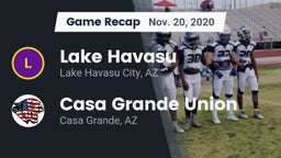 Recap: Lake Havasu  vs. Casa Grande Union  2020