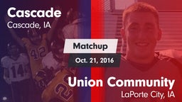 Matchup: Cascade  vs. Union Community  2016