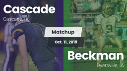 Matchup: Cascade  vs. Beckman  2019