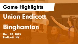 Union Endicott vs Binghamton  Game Highlights - Dec. 20, 2023