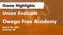 Union Endicott vs Owego Free Academy  Game Highlights - March 28, 2023