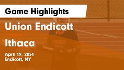 Union Endicott vs Ithaca  Game Highlights - April 19, 2024