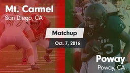 Matchup: Mt. Carmel High vs. Poway  2016