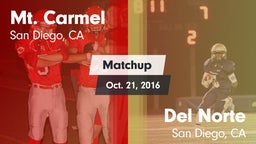 Matchup: Mt. Carmel High vs. Del Norte  2016
