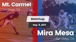 Matchup: Mt. Carmel High vs. Mira Mesa  2017