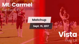 Matchup: Mt. Carmel High vs. Vista  2017